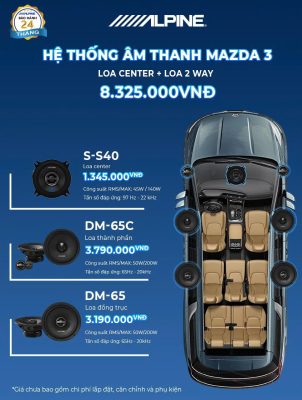 Cấu hình hệ thống âm thanh Mazda 3 bảng giá chi tiết.