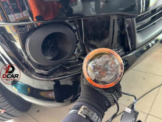 Bi led gầm Toyota Fortuner 2015 lắp đặt dưỡng in 3D siêu đẹp