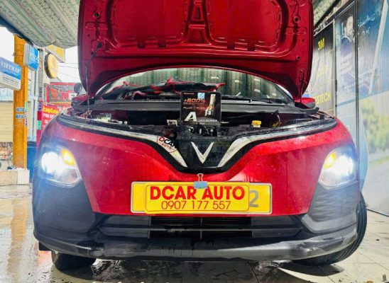 Nâng cấp Đèn led Vinfast VF5 với bóng led Aozoom A45 tại Dcar Auto.