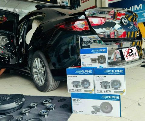 Nâng cấp âm thanh Mazda 3 2024 cấu hình loa Alpine.