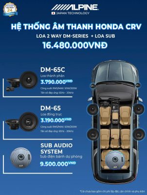 Hệt hống âm thanh cao cấp Honda Crv