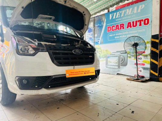 Nâng cấp đèn gầm Ford Transit bi led gầm 3 chế độ màu.