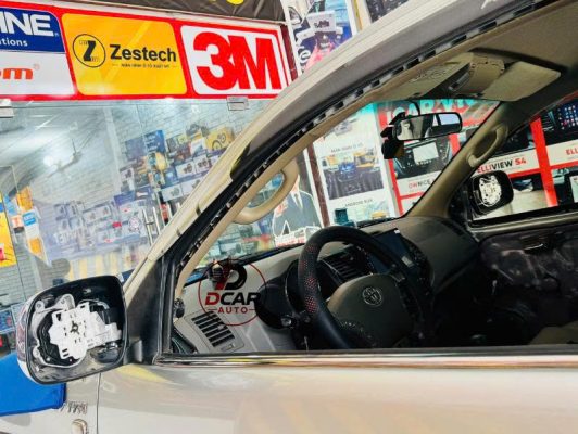 Nâng cấp gương điện Toyota Fortuner cắm giắc zin.