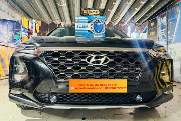 Đèn bi led gầm Hyundai Santafe 2019 (4)