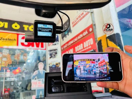 Camera hành trình Vinfast Fadil tích hợp xem trên điện thoại.