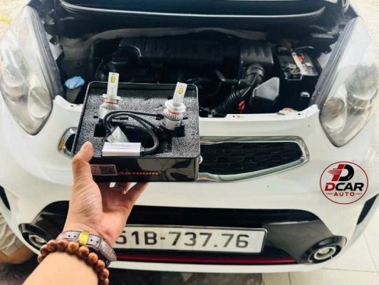 Nâng cấp đèn xe Kia Morning